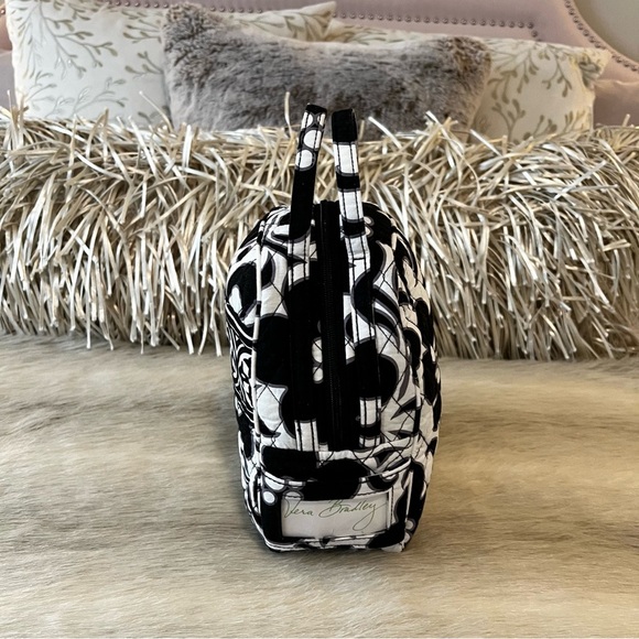 VERA BRADLEY Night & Day 2010 Zipper Insulated Lunch Bunch Bag Black White Y2K - Picture 3 of 14